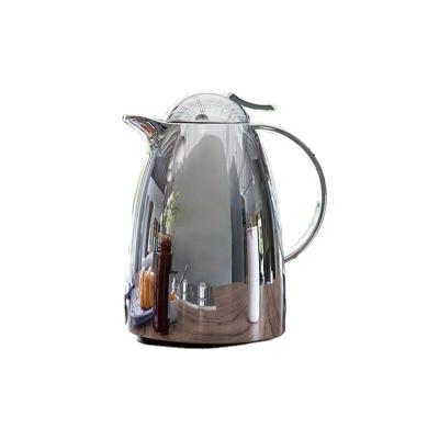 China PORTABLE Small Indoor Electric Water Kettle Hotel Double Layer Design Thermal Coated Kettle for sale