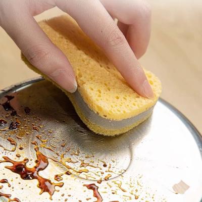 China Viable Custom Printed Kitchen Sponge Scrub Pads Cellulose Cleaning Makeup Cleaning Sponge for sale