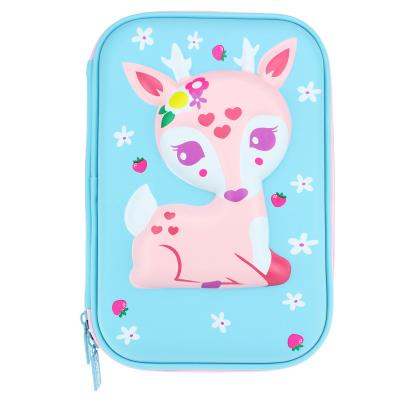 China Colorful Zipper 202001 Kids Eva Cute Cartoon Zipper Large Capacity Pen Bag Stationery Material Mesh Student School 202008 Pencil Cases for sale