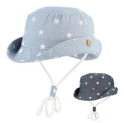 China Wholesale Character 1310307 Tactical Custom Denim Kids White Bucket Hat For Babies for sale