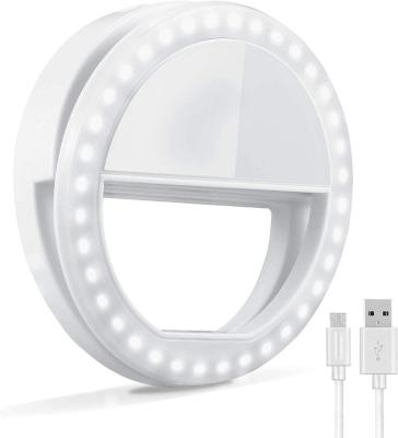 China Wholesale and OEM Battery Operated Selfie Ring Light for Mobile Phones Portable Beauty Flash LED Selfie Light 12369 for sale