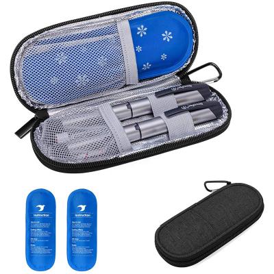 China Waterproof Shockproof Dustproof Black Insulin Cooler Yarwo Travel Cooler Case For Insulin Pens And Other Diabetic Supplies for sale