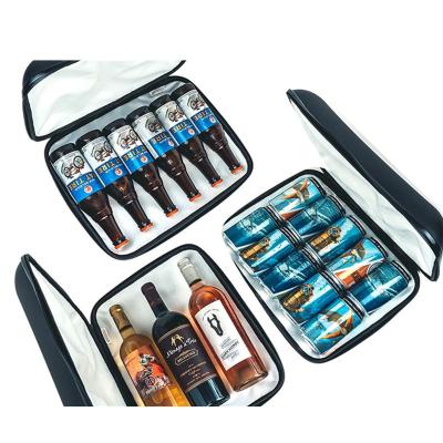 China Portable Water Resistant Dustproof Shockproof Silver Travel Rabbit Bottle Eva Case Wine Cooler for sale