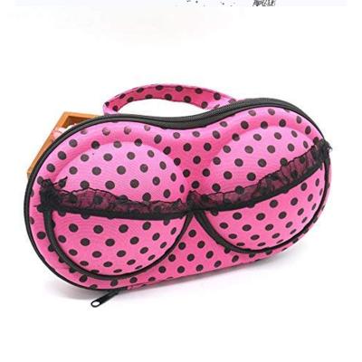 China Durable Storage Shaped Organizer Lingerie Underwear EVA Zip Bag Case Travel Bra Case for sale