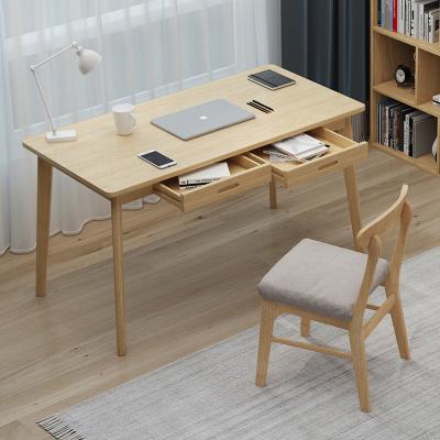 China Easy to install home simple bedroom solid wood legs study computer desk student simple table desk home storage rack for sale