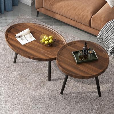 China Simple new design coffee table wire wood coffee table with metal frame living room furniture 2 rows for sale