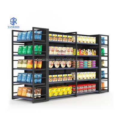 China Customizable Double Sided Wire Metal Supermarket Shelves, Supermarket Shelving, Supermarket Rack Display Stand for sale