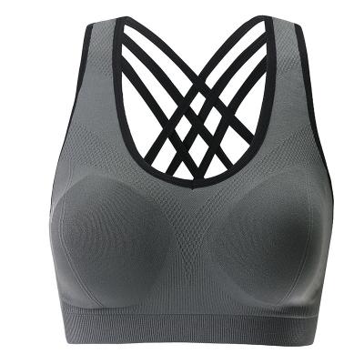 China Shockproof Yoga Sports Underwear Cross-back QUICK DRY Running No Steel Ring Waist Bra Women for sale