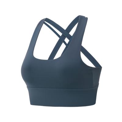 China New hot-selling antibacterial antibacterial sports yoga sports bra non-rims beauty cross-back adjustable underwear for sale