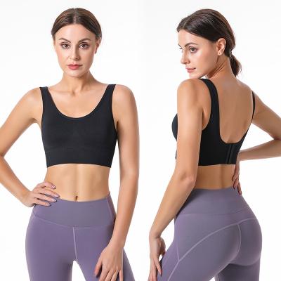 China QUICK DRY large size yoga sports bra without steel ring gathered running fitness underwear women for sale