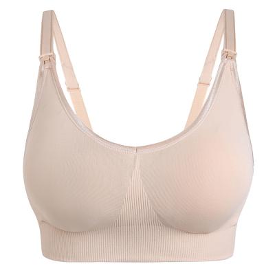 China Hot-selling Pregnant Women QUICK DRY Seamless Women's Seamless Nursing Plus Size Bra Underwear Steel Ring Bra Set for sale