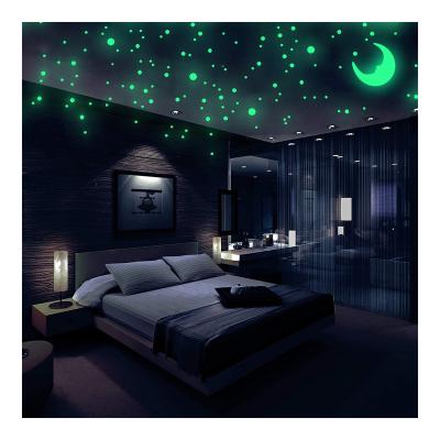 China Waterproof+Eco-friendly Realistic 3D Stars Glow in Dark Stars for Ceiling Wall 3D Stickers Home Decoration Perfect for Kids Bedroom Living Room for sale