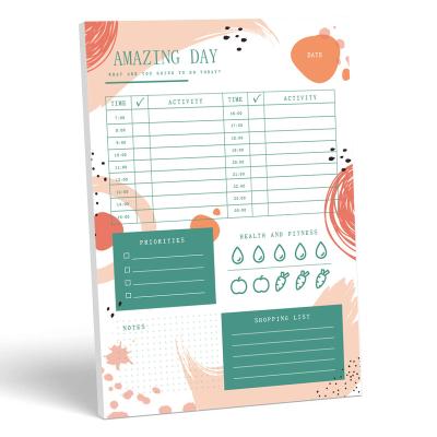 China Custom Logo Printed Daily Weekly Planner Support Designs Self Adhesive High Quality Mixed Order Notepads Custom Memo Pad for sale