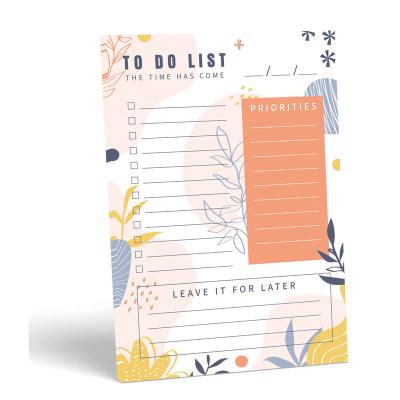 China New Design Wholesale Self Adhesive Logo To Do List Notepad Custom Printing Daily Weekly Planner Notepad for sale