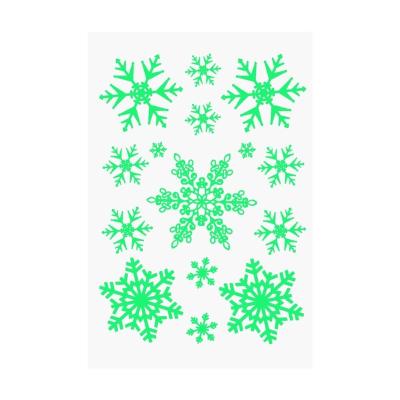 China Luminous Temporary Christmas Tattoos Snowflakes Body Stickers Glow In The Dark For Kids And Adults for sale