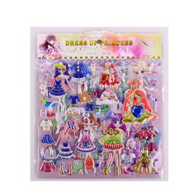 China Custom Waterproof+Eco-friendly Myway 3D Puffy Sponge Foam Princess Kids Cartoon Characters Stickers for sale