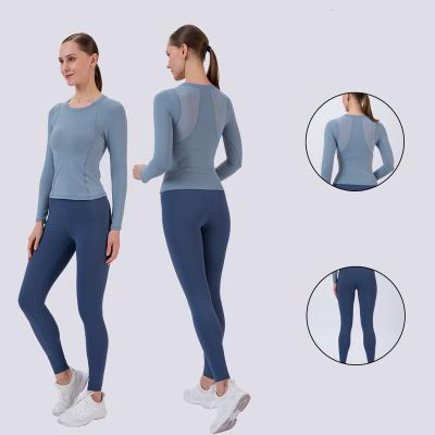 China New Print Breathable Collar Yoga Legging Suit Top Sets Fitness Women's Sportswear for sale