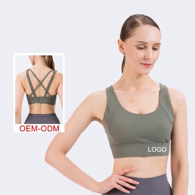 China OEM Breathable Sports Fitness Women Gym Push Up Yoga Bra Top for sale