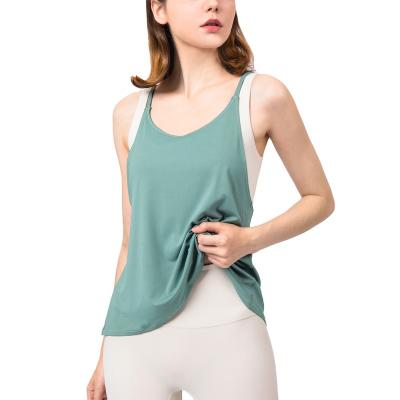 China Wholesale Sexy Bra Women Sports Gym Yoga Breathable Vest Tie Backless Breathable Sports Bra Loose Women Tops Tank Tops for sale