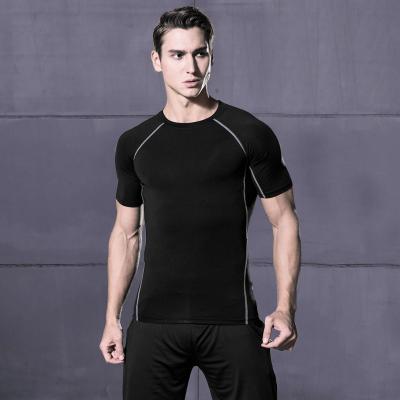 China Breathable Men's Breathable Short Sleeve Shorts Suit Yoga Sports Fitness Clothing Two-Piece T-Shirt for sale