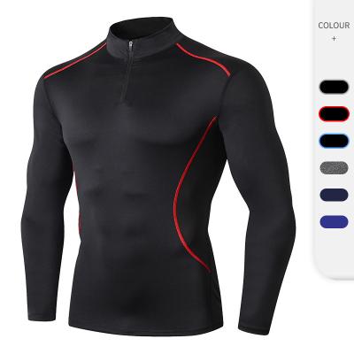 China OEM Breathable T-shirts Mens Fitness Clothing Workout Clothes Long Sleeve Fitness Stretch Top Mens Workout Clothing for sale