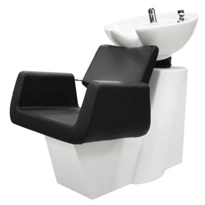 China New Classic Custom Leather Mold Fiberglass Base Fiberglass Hair Salon Furniture Shampoo Wash Barbering Chair for sale