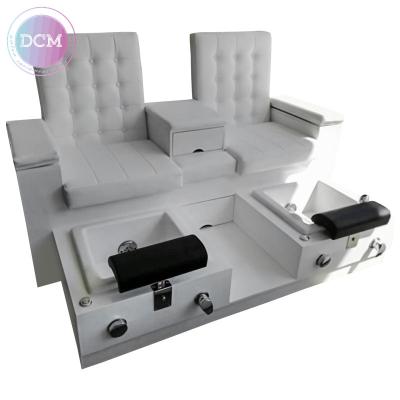 China Modern Luxury Nail Salon Furniture Single Spa Nail Spa Pedicure Chair Double With Pedicure Bowls for sale