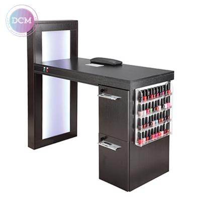 China EUROPEAN cheap price nail manicure table with lighting and dust collector for sale