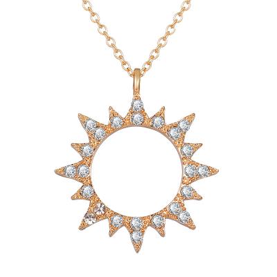 China NEW CLASSIC Necklace Sun Star Moon Clavicle Chain Alloy Metal Creative Simple Diamond Necklace for sale