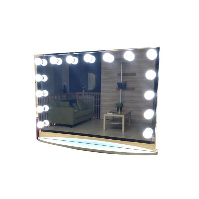 China Illuminated Hollywood Lit Mirror Makeup Dressing Table Mirror Desk Mirrors With Dimmer for sale