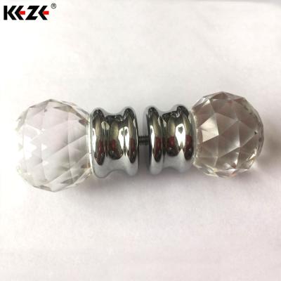 China Interior Doors And Windows Popular Gold Crystal Handles Diamond Glass Door Knobs for sale