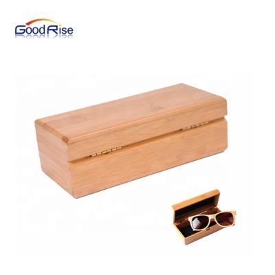 China Bamboo Sunglasses Vintage Rectangle Packing Sunglasses Cases Custom Logo Unisex Wooden Eyeglasses Cases for sale