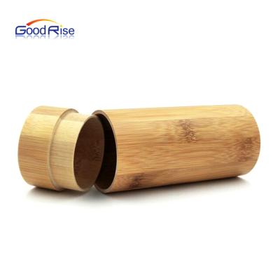 China Wrapping Sunglass Round Natural Bamboo Sunglasses Case Custom Logo Glasses Boxes Wooden Eyeglasses Case for sale