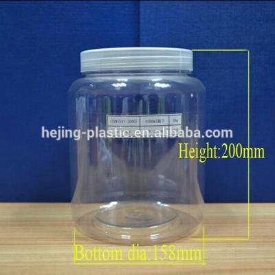 China Skin Care Cream Plastic Jar For Cosmetic Use 3000ml PET Plastic Jar For Cosmetic Use With Hot Stamping for sale