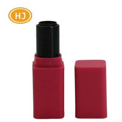 China Mini Samples Plastic Lipstick Tube Empty Cosmetics 1.5g Square Red Lipstick Packaging for sale