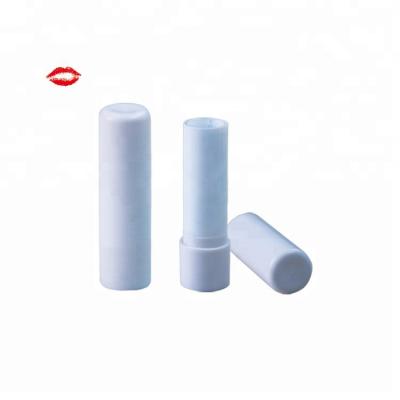 China Empty White Round Lip Balm Plastic Lip Balm Container for sale