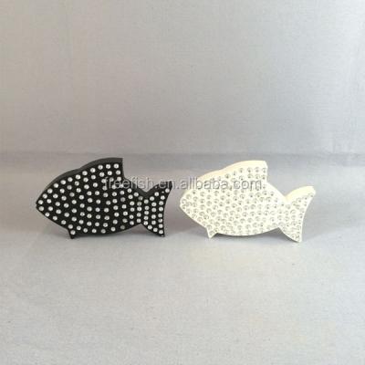 China Europe Bling Black Wooden Fish Statue for sale