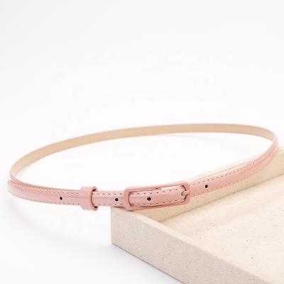 China Custom Made Lady Belt 15MM Leisure Belt 15MM Thin Brand Female Chastity Woman Big Red Pu Leather PU Leather Belt Durable for sale