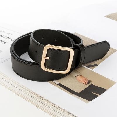 China Wholesale Durable Fashion Women's Belt 25MM Leisure Fancy PU Leather Belt With Alloy Pin Buckles for sale