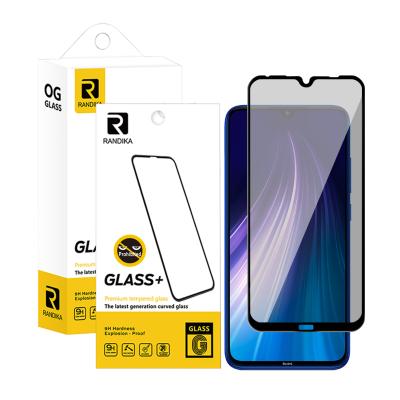 China High Quality 0.33Mm Mobile Phone 2.5D Curved Edge Tempered Glass Screen Protector For Redmi Note 8 for sale