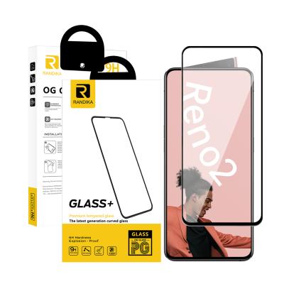 China Clear Mobile Phone Retail Package Screen Guard For oppo reno 2 Tempered Glass Screen Protector for sale