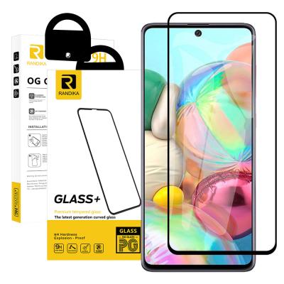 China Mobile Phone Factory Supply With Big Curving For Samsung A71 Tempered Glass Screen Protector for sale