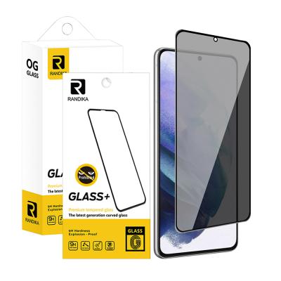 China Professional 9H mobile phone for Samsung s21 plus + s21 tempered glass privacy protector screen protectoin film for sale