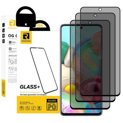 China Mobile Phone 3 Packs For Samsung A71 Note 10 lite Hot Selling Privacy Phone Screen Tempered Protector Film for sale