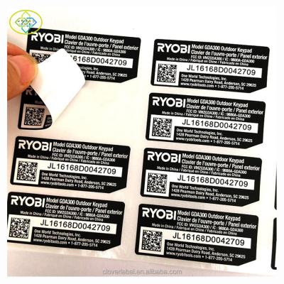 China High Grade Custom Label Energy Loss Rating Electronic Led Label Roll Waterproof For Air Conditioner And Refrigerator for sale