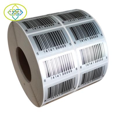 China Barcode factory ribbon serial number sticker printing QR code barcode label printing stickers for sale