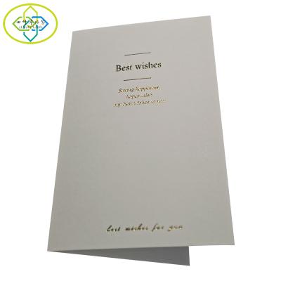 China Factory direct product waterproof cardboard printing gold foil special festival greeting cards for sale