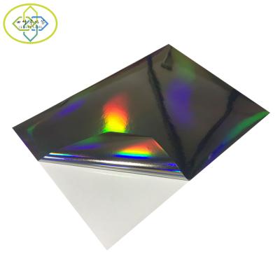 China Wholesale A4/A3 Size Heat Resistant Self Adhesive 3D Rainbow Holographic Sticker for sale