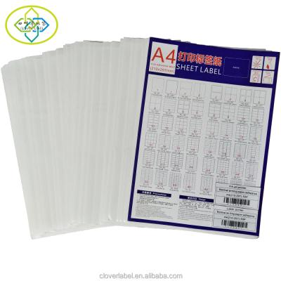 China Barcode brand good quality a4 sticker paper for inkjet printer and laser printer for sale