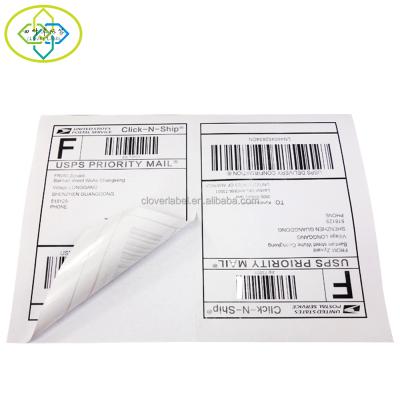 China Barcode Shipping Labels 2 Per Sheet A4 Size Self Adhesive Sticker Paper For Laser / Inkjet Printer for sale